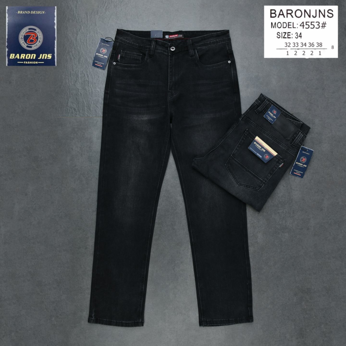 Мужские джинсы BARON JEANS 4553 оптом