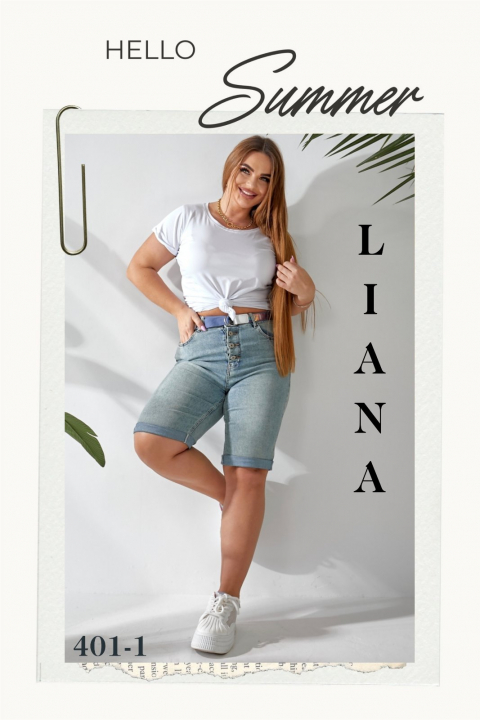 Женские джинсовые шорты LIANA батал 401-1 оптом