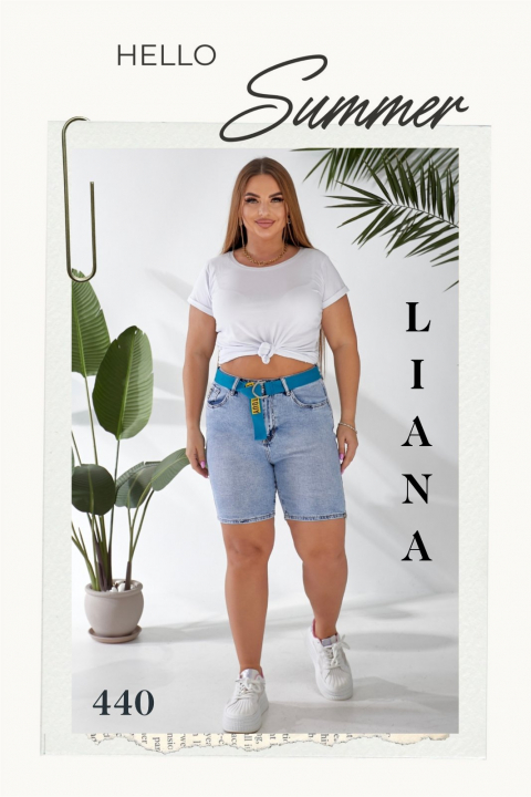 Женские джинсовые шорты LIANA батал 440 оптом