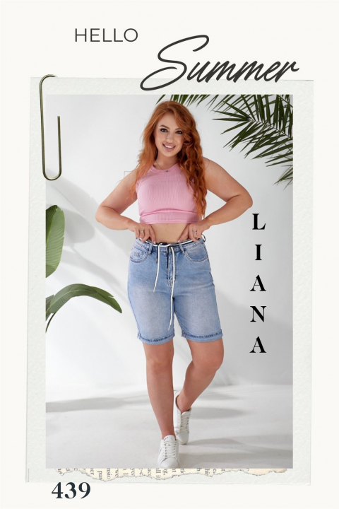 Женские джинсовые шорты LIANA батал 439 оптом