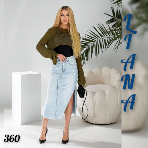 Женская джинсовая юбка LIANA норма 360 оптом