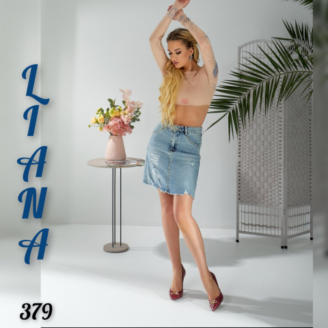 Женская джинсовая юбка LIANA норма 379 оптом